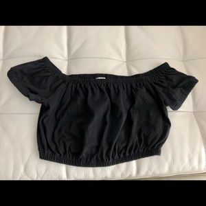 Wilfred Black off the shoulder crop top Size XS